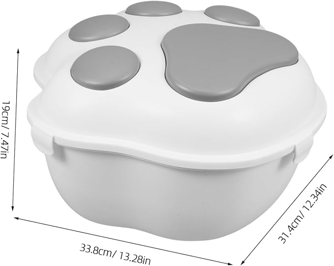 Hemoton Portable Airtight Dog Food Storage Container Capacity Pet Food Bin with Easy Organization, Grey