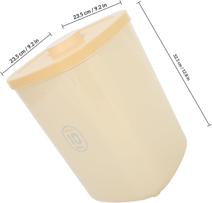 Large Yellow Vacuum-sealed Pet Food Storage Container with Airtight Lid, Moisture-proof Grain Bucket for Dog and Cat Food, High Capacity Kitchen and Pantry Organizer