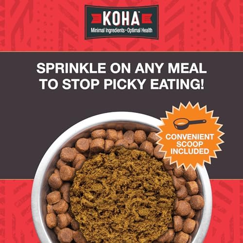 KOHA Raw Life Freeze-Dried Raw Topper Beef for Dogs and Cats, High Protein Meal Topper for Picky Eaters with Probiotics, 8oz Bag