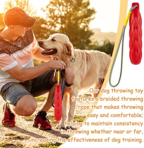 Blueweenly Floating Dog Bumper Toys with Throw Rope, 4-Pack