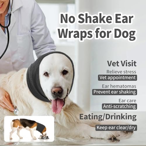 Nanaki Dog Calming Hoodie Quiet Head Cover Sleeve-Ear Covers Hood for Noise | Dog Snood for Bath, The Grooming and Force Drying, Head Protection for Anxiety Relief and Calming, Dog Neck and Ear Warmer