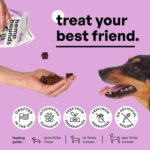 Hemp Hounds Melatonin Free Calming Chews for Dogs