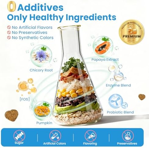Probiotics for Dogs, Digestive Immune System Support Supplements Gut Health, Flora, Pet Dog Probiotic Chews Supplement with Prebiotics for Allergy Upset Stomach, Puppy Probiotics