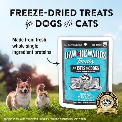 Northwest Naturals Raw Rewards Freeze-Dried Minnow Treats - 1oz (Pack of 3)