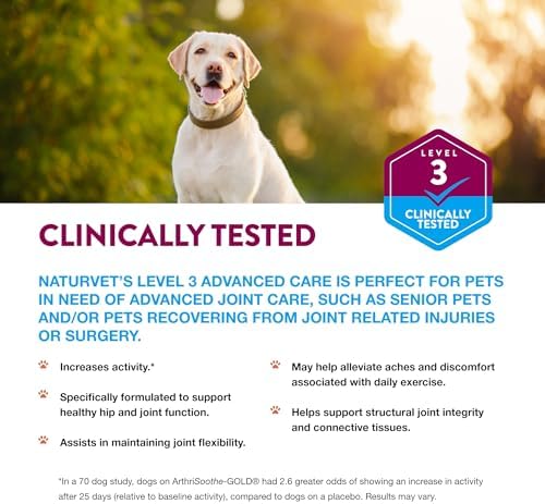 NaturVet Advanced Joint Care Supplement, Dogs & Cats, 120ct