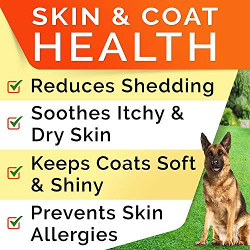 Omega 3 Fish Oil Pills for Dogs - EPA+DHA Fatty Acids Softgels,Vet-Approved