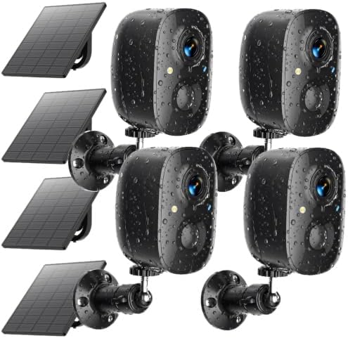 2K Wireless Security Cameras Solar Powered Outdoor Cameras