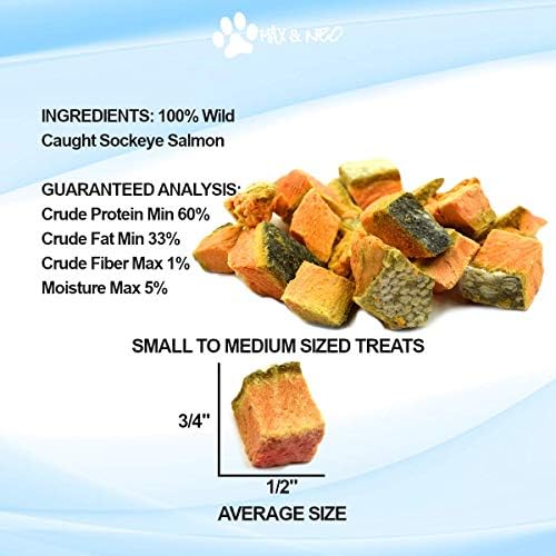 Max and Neo Freeze-Dried Wild Sockeye Salmon Dog Treats - Single Ingredient