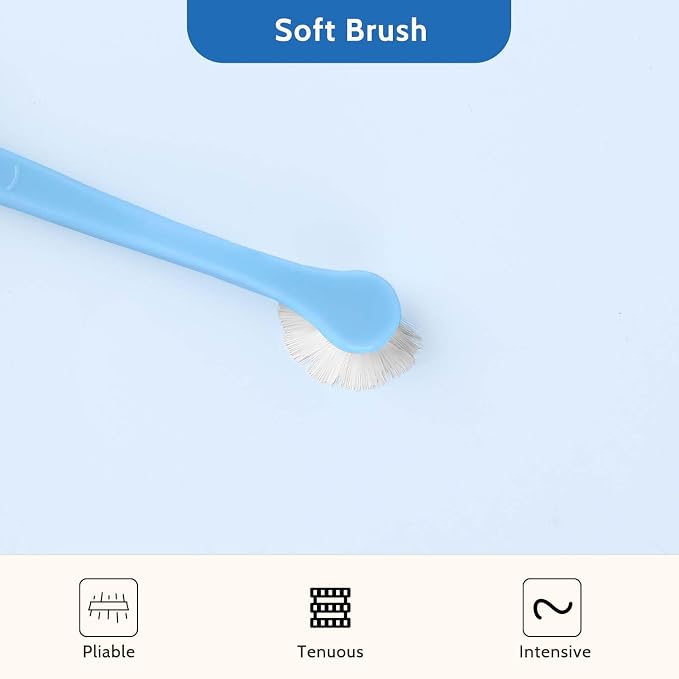 2 Pack Dog and Cat Toothbrush Kit - Mini Head Soft Brush for Deep Clean - Suitable for Puppy, Kitten, Small Pets - Portable Travel Friendly and Easy to Use