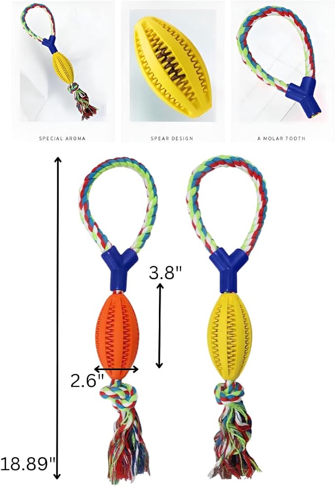 2Pack Interactive DogToys Hidden Food Puzzle Ball Encourage Natural Foraging Skills,Slow Food Training to Relieve Boredom and Stimulating for Small to Medium Dog (Red/Yellow Medium)