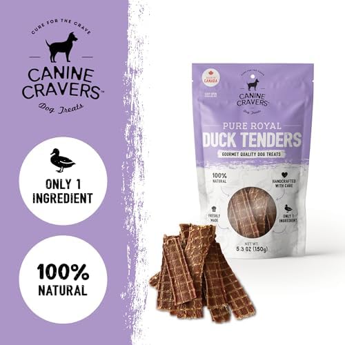 Canine Cravers Single Ingredient Dog Treats - Pure Royal Duck, 5.3oz
