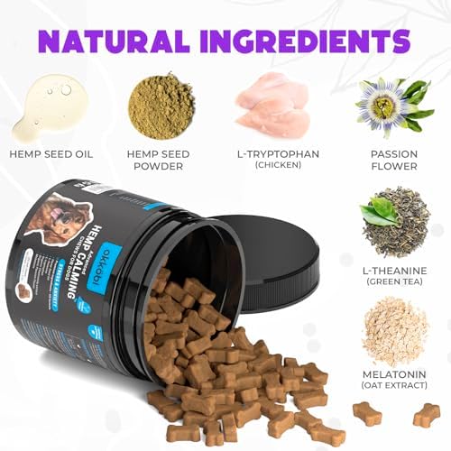 Hemp Calming Chews for Dogs Anxiety 200 pcs, Chicken, 200-Pack