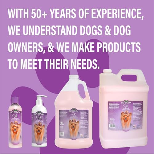 Bio-Groom Silk Creme Rinse Dog Conditioner - Conditioner for Dogs & Puppies, Residue Free Wash, Cruelty Free, Rehydrates Skin & Strengthens Coats, Gentle & Safe - 12 Fl Oz 1-Pack