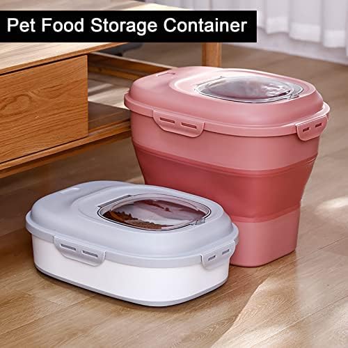Dog Food Storage Container, 50 Lb, Pink