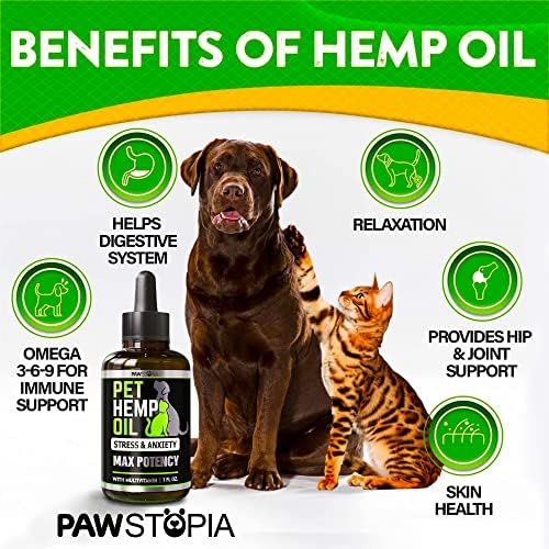(2 Pack) Hemp Oil for Dogs and Cats - Pet Hemp Oil Drops for Anxiety Relief