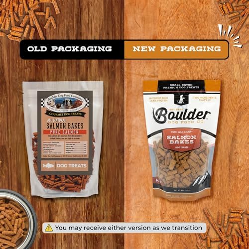 Salmon Bakes Grain Free Natural Dog Treats for Small to Large Breed - Low Calorie for Training - High Value, Healthy Dog Treats for Small, Medium & Large Dogs (16oz)