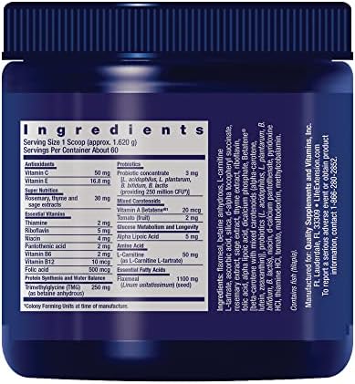 Life Extension Dog Mix, Dog Vitamins and Supplements, probiotics, L-carnitine, B12, folic Acid, Vitamin C, Vitamin E, Rosemary, Nutrient Absorption, Gluten-Free, Non-GMO, 60 Servings