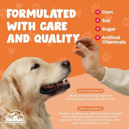 Colorado Dog Company Hemp Calming Chews for Dogs Anxiety Relief, 120-Pack, 120 Count