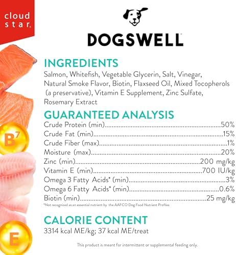 DOGSWELL Skin & Coat Jerky Dog Treats, Salmon, 18 oz. Pouch