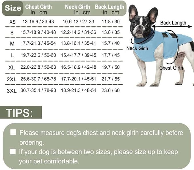 KOESON Reflective & Soft Dog Anxiety Vest with Ear Wraps for Thunderstorm