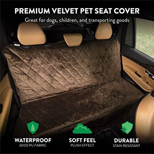 Plush Paws Velvet Rear Seat Protector - X-Large Chocolate, Hammock