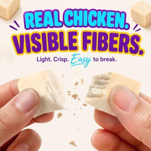 Freeze-Dried Chicken Treats for Dogs & Cats, 2 Pack, 1.1 lb Each, 2.2 lb Total, Single Ingredient Chicken Bites, High Protein Pet Treats for Multi-Pet Homes