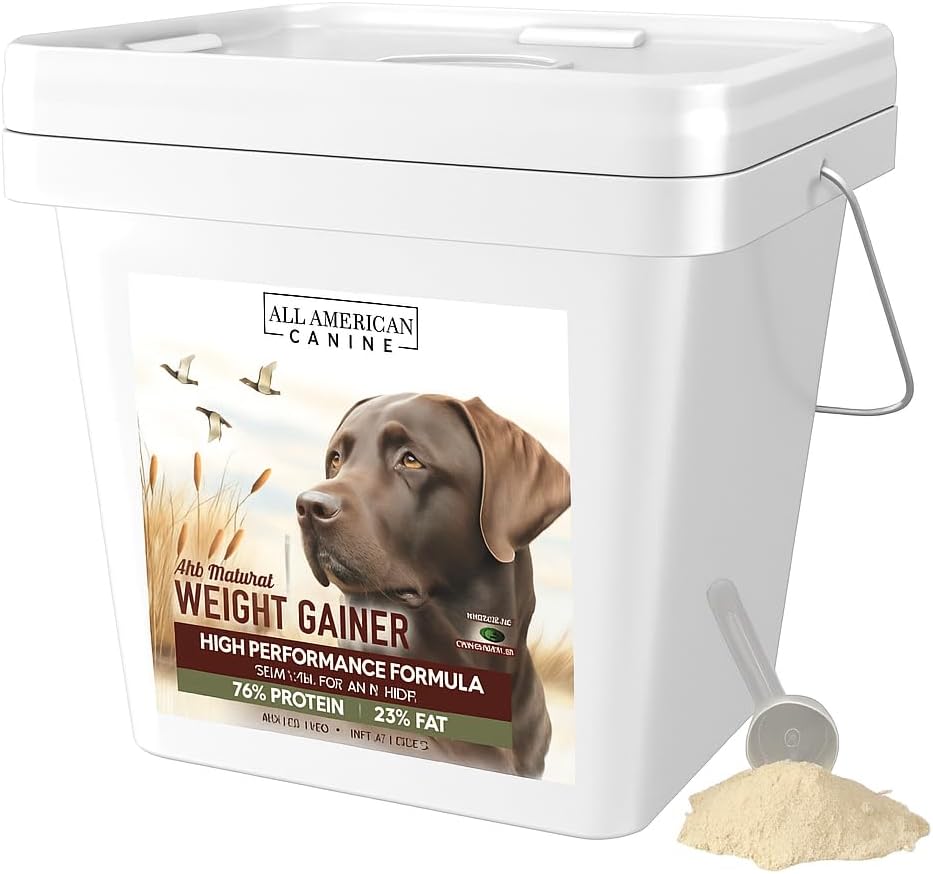 All American Canine Dog Weight Gainer Powder, Bulk 5 lb, 230 Servings