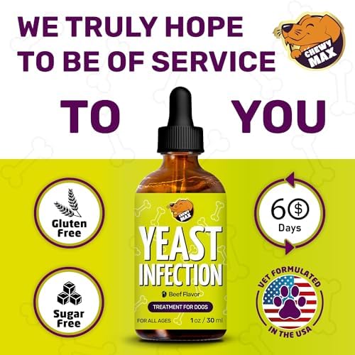 Yeast Infection Treatment for Dogs Helps with Allergies & Itching, and Ear Irritation | Dog Yeast Infection Treatment with Pau D'Arco, Dandelion, Ginger | For Puppies & Adult Ones | Beef Flavor | 1 oz