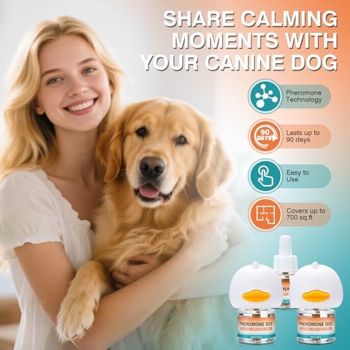 Dog Calming Pheromones Diffuser to Calm Pet 5 In 1 Advanced Kit Appeasing Pheromone, 3-Pack, 5 In