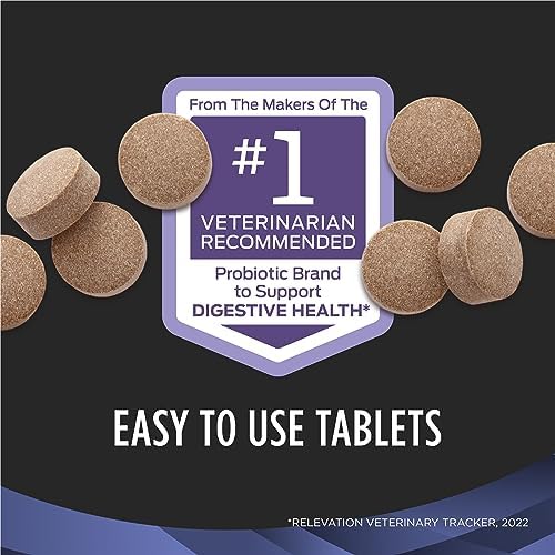 Purina Pro Plan Veterinary Supplements FortiFlora Dog Probiotics Chewable Tablets to Support Digestive and Immune Health and Occasional Diarrhea