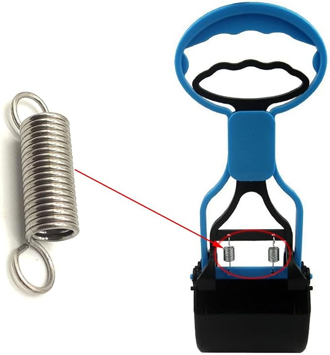 2 Pack Pooper Scooper Spring Replacement 50mm Length Durable Tension Springs with Dual Hook for Non-Breakable Dog Pooper Scooper Folding Dog Poop Scoopers Non-Breakable Gravel Pick Up Shovel