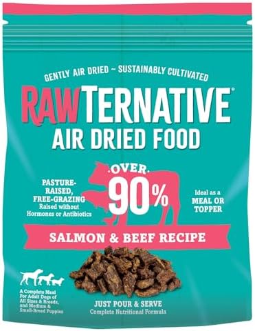 RawTernative Air-Dried Dog Food, Salmon & Beef Recipe, 3 lb