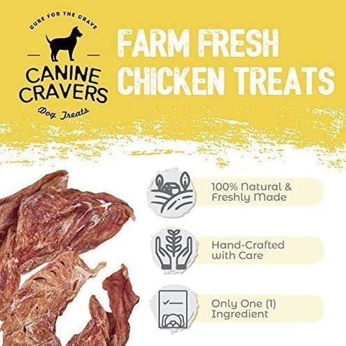 Canine Cravers Single Ingredient Dog Treats - Farm Fresh Chicken, 5.3oz