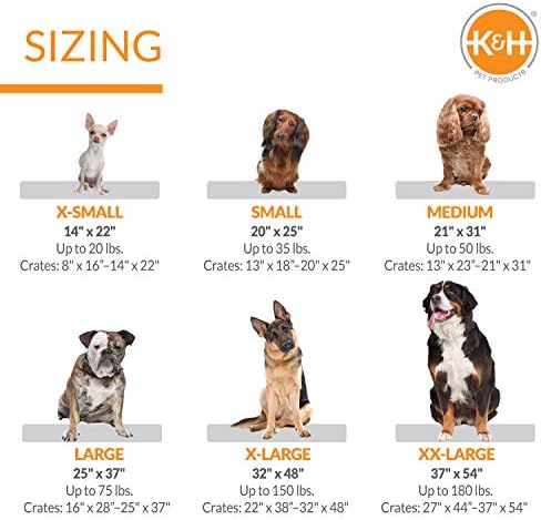 K&H Pet Products Self-Warming Dog Crate Bed, Machine Washable Dog Crate Mat, Tan X-Small 14 X 22 Inches (Pack of 2)