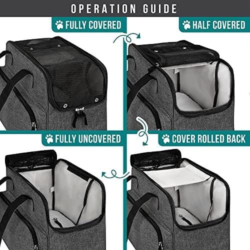 PetAmi Small Dog Purse Carrier, Airline Approved, Soft-Sided Tote, Dark Gray