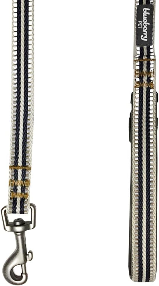 Blueberry Pet 3M Reflective Dog Leash - Soft & Comfortable Handle, Strong & Durable Nylon, Olive & Blue-Gray