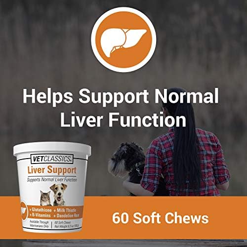 Vet Classics Liver Support Pet Health Supplement for Dogs & Cats - 60 Ct