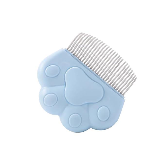 Double-Sided Stainless Steel Cat Brush - Pet Grooming Tool for Shedding and Hair Removal(Blue)