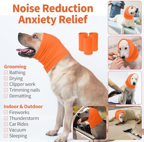 Nanaki Dog Calming Hoodie Ear Wraps for Dogs, Fireworks Ear Protection | Head Muffs Doggy Warp Anxiety Relief, Dog Hematoma Wrap, Pet Head Cover for Grooming and Force Drying Bathing Pet Protector