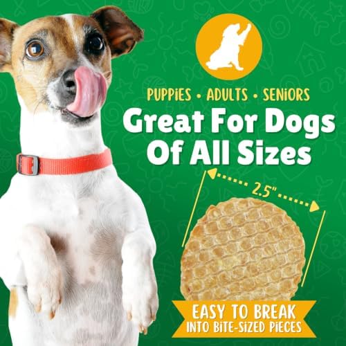 Lucky Premium Treats Lucky Chips Chicken & Sweet Potato Jerky Dog Treats - Single Ingredient Jerky Made in The USA - 3 oz. Bag