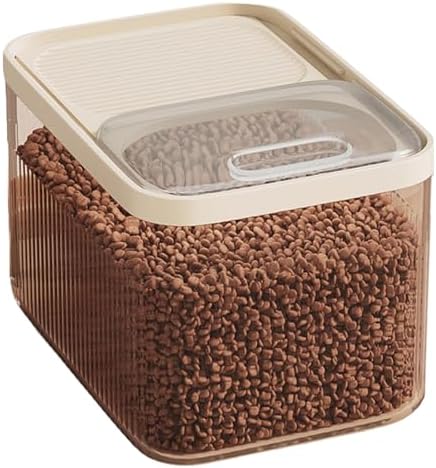 Airtight Pet Food Storage Container, Up to 30 lbs, For Dog Cat and Other Pet Food Storage Bin with Measuring Cup (Clear, 24x17x18cm)