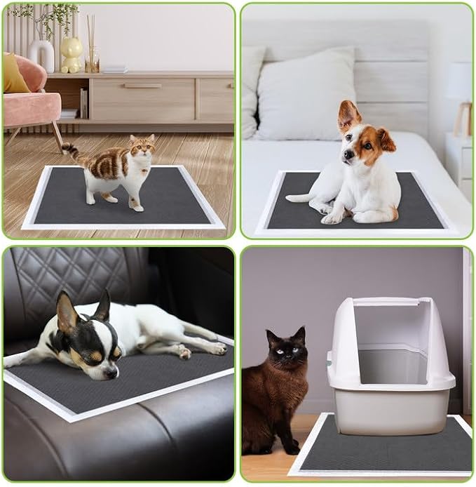 Jollywoods Disposable Dog Pee Pads, 13" x 18" Odor-Control Bamboo Charcoal Fiber Puppy Pads, Super Absorbent & Leak Proof Pet Training Pads, Quick Dry for Dogs, Cats and Rabbits - 50 Counts