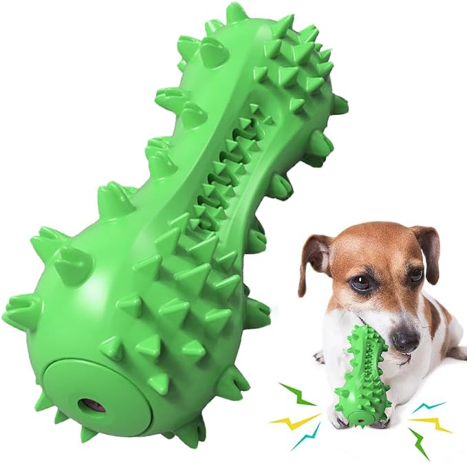 Squeaky Dog Chew Toy, TPR Interactive Toy for Aggressive Chewerss | Tooth Cleaning Toy for Small Medium Large Dogs, Puppy Birthday Gift