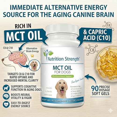 MCT Oil for Dogs from Organic Coconuts | 90 Soft Gels