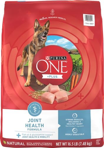 Purina ONE Plus Joint Health Dry Dog Food, Chicken, 16.5 lb Bag
