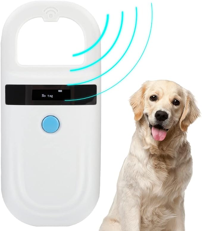 Watris Veiyi Dog Microchip Reader, Pet Microchip Scanner for Animal | with OLED Display Screen, Pet Chip ID Scanner Supports FDX-B (ISO11784/11785) and EMID Microchips