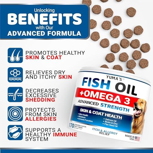 (2 Pack) Omega 3 Fish Oil for Dogs - 340 Ct - Dog Skin and Coat Supplement