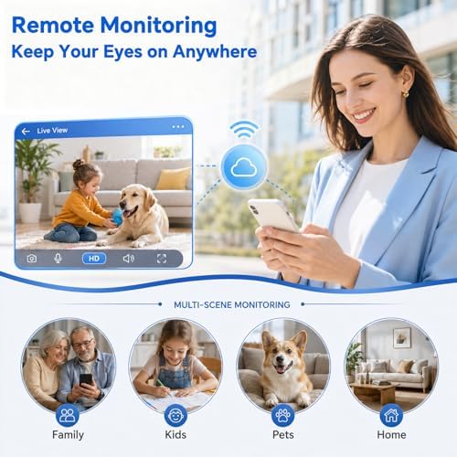 Mini Hidden HD Nanny Cam, Battery, WiFi Security Camera, Motion Alert
