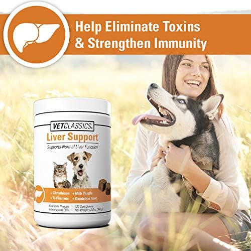 Vet Classics Liver Support Pet Health Supplement for Dogs & Cats - 120 Ct