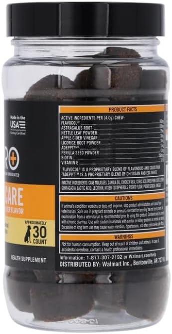 Pure Balance Pro+ Calming Supplement for Dogs, Chamomile, Valerian, 4.23 oz